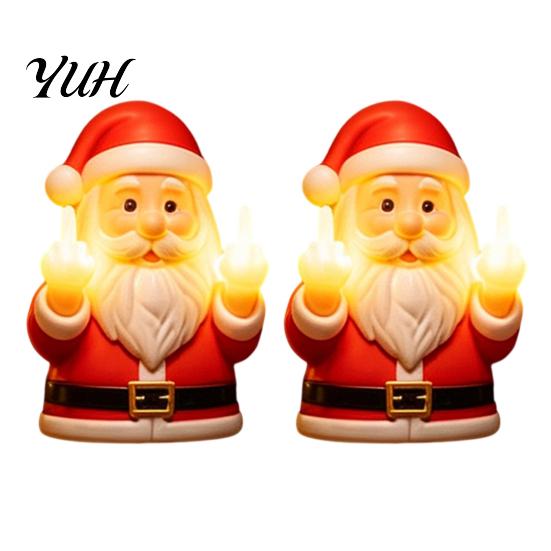Rechargeable Bedside Lamp 2Pcs Funny Middle Finger Ghost Night Light, Resin Wall Hanging Spooky Bedroom Decor Lamp, Halloween Light for Game