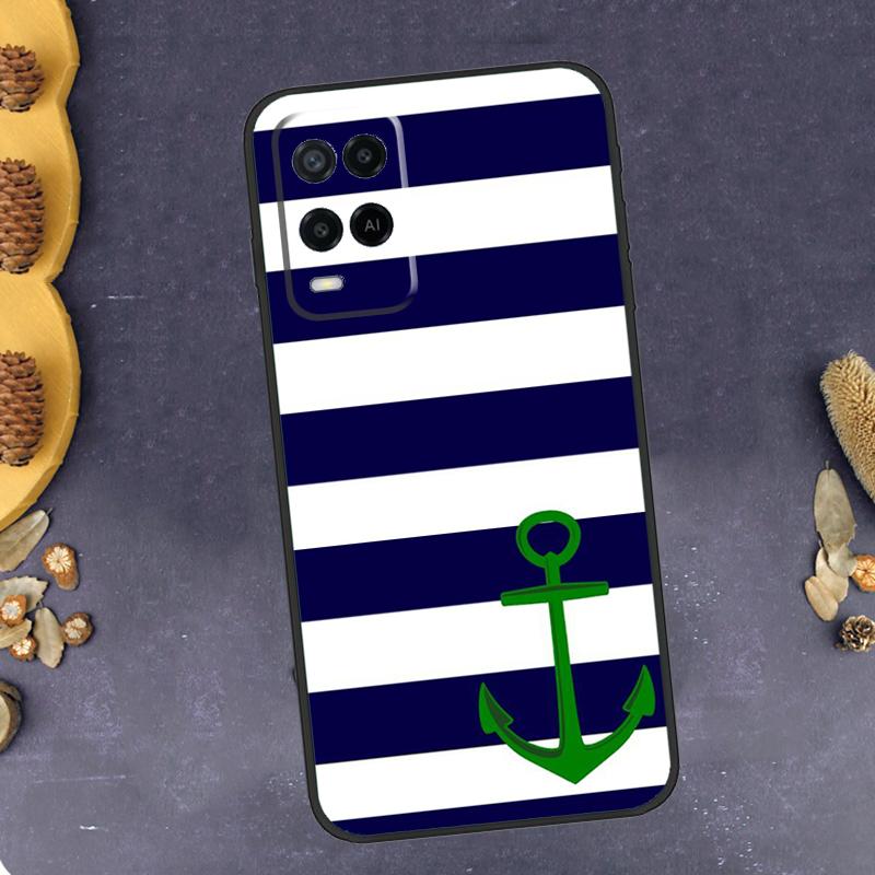 Nautical Anchor Boat Sea Phone Case For Oppo A94 A74 A54 A15 A18 A38 A58 A78 A98 A40 A60 A80 A16 A76 A96 A57S A17 A77