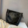 Casual Women Solid Color Rivet Chain Shoulder Bag Faux Leather Crossbody Pouch