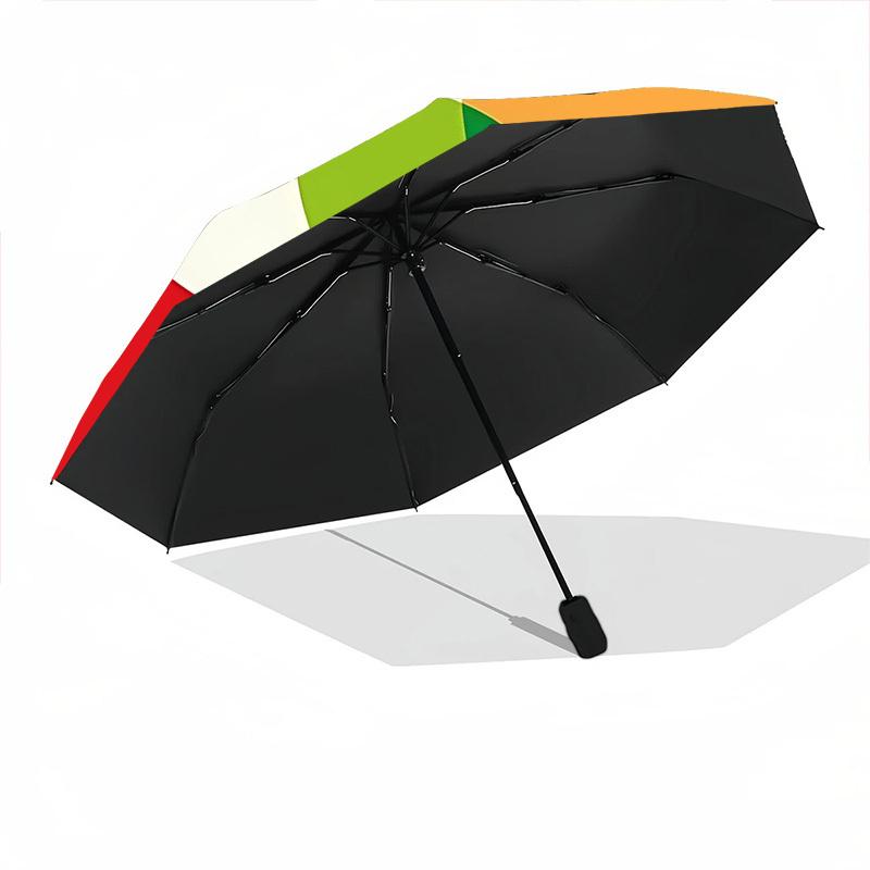 1PC Colorful Cow Automatic Windproof Umbrella 8 Rib Portable Folding Black Iron Frame for Outdoor, Beach, Travel, Beach Umbrella,S25