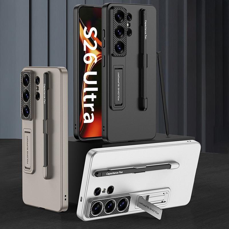 Держатель для Samsung S26Ultra, Чехол для мобильного телефона S26u с противоударным слотом для стилуса, Жесткий чехол-стилус с силиконовым наконечником