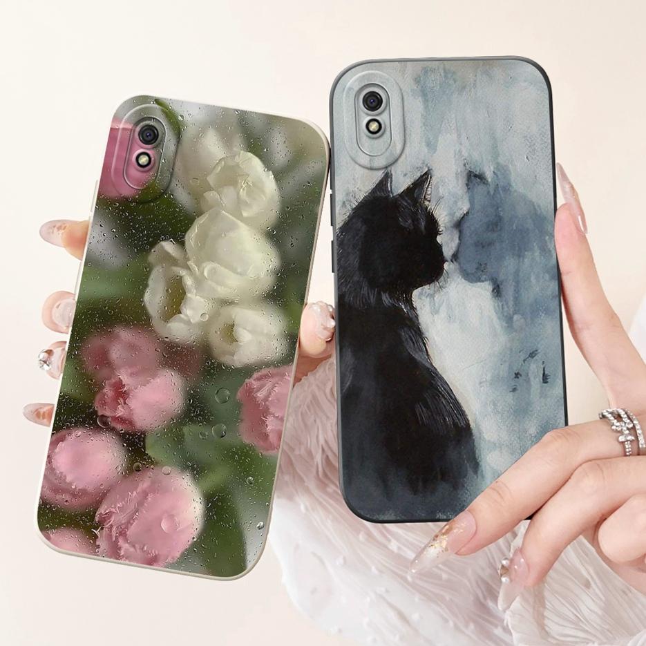 Чехол для Xiaomi Redmi 9A Роскошные Цветы Конфетная Раскраска Обложка 6.53'' Мягкий Силиконовый Чехол для Телефона Для Redmi 9AT 9A Redmi9A Fundas Capa