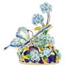 Enamel Jewelry Box Flower Design Elegant Exquisite Zinc Alloy Trinket for Home