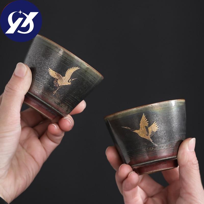 Ручная работа в печи для грубой керамики, смена мастер-чайной чашки, керамическая ручная роспись, кран, чайные чашки, чайный сервиз, посуда для напитков