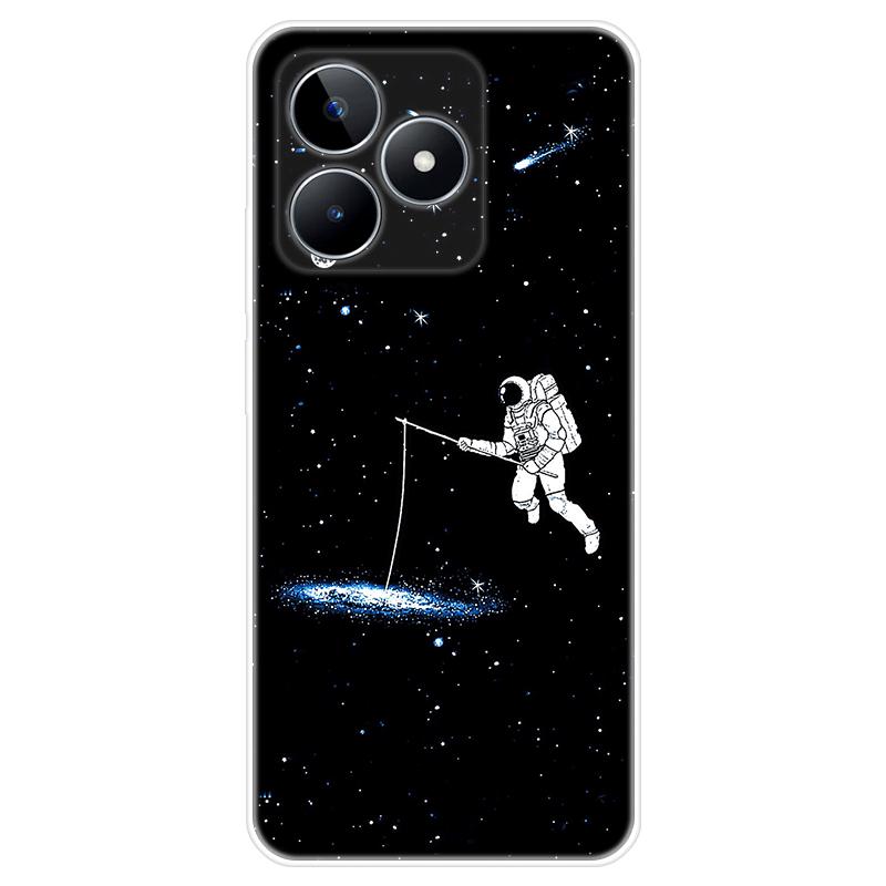 Для Realme C51 Корпус Окрашенная задняя крышка из ТПУ Мягкий силиконовый чехол Realme C51