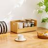 Винтажная деревянная полка для хранения Настольный компактный держатель для CD с ручками Штабелируемая бамбуковая витрина для кассет, лент, баночек со специями, кружек