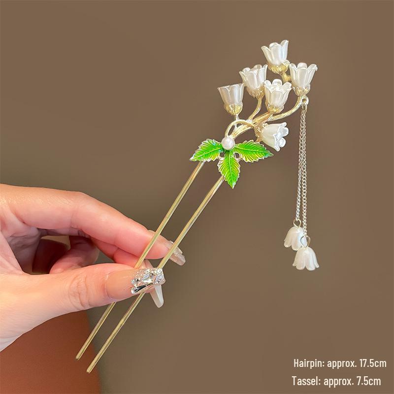 Изысканная винтажная заколка для волос с кисточкой для женщин - Элегантное украшение для волос в стиле ханьфу и ципао
