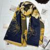 New Korean Scarf for Women In Summer Air Conditioned Room Flowers Thickened Warm Shawl Scarf Dual Purpose Winter Scarf