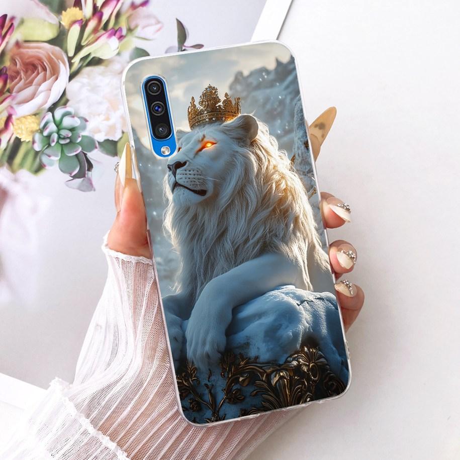 Case For Samsung Galaxy A70 A50 A70S A50S A30S Cover SM-A307F SM-A505F SM-A507F SM-A705F Cool Dragon Lion Cat Cartoon Soft Shell