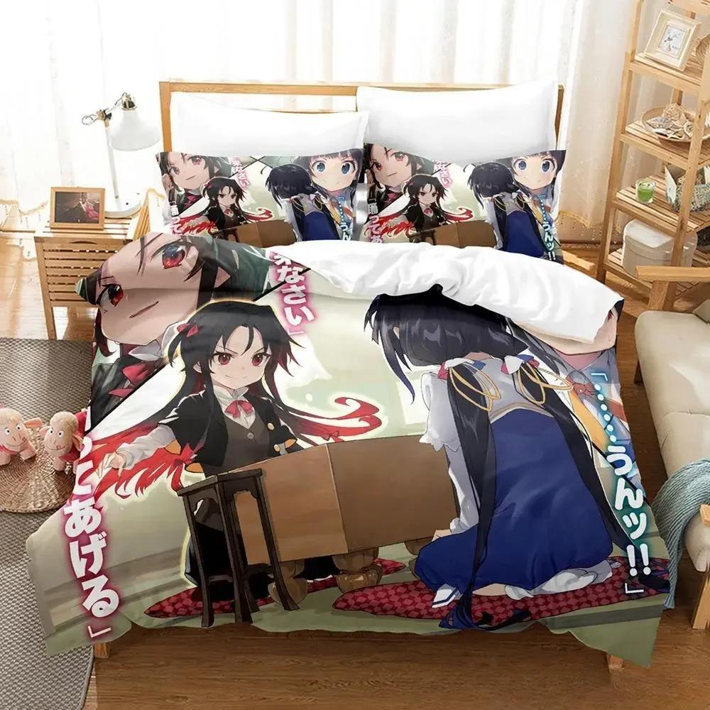 3D Anime The Ryuo's Work Is Never Done! Bedding Set Single Twin Full Queen King Size Bed Set Adult Kid Bedroom Duvet Cover Sets