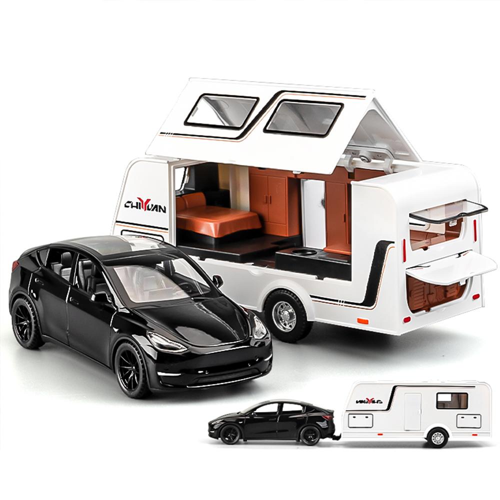 Масштаб 1/32 Tesla Model Y Caravan, металлический литой под давлением сплав, игрушечная модель автомобиля, грузовики для детей, игрушки, автомобили, коллекция для хобби