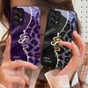 Пятнистая Змея Розовая Для Samsung Galaxy S10 4G S20 11E 30 S21 22 S24 Fe Pro S23 S25 Ultra 5G S9 Закаленное Стекло Чехол для Телефона