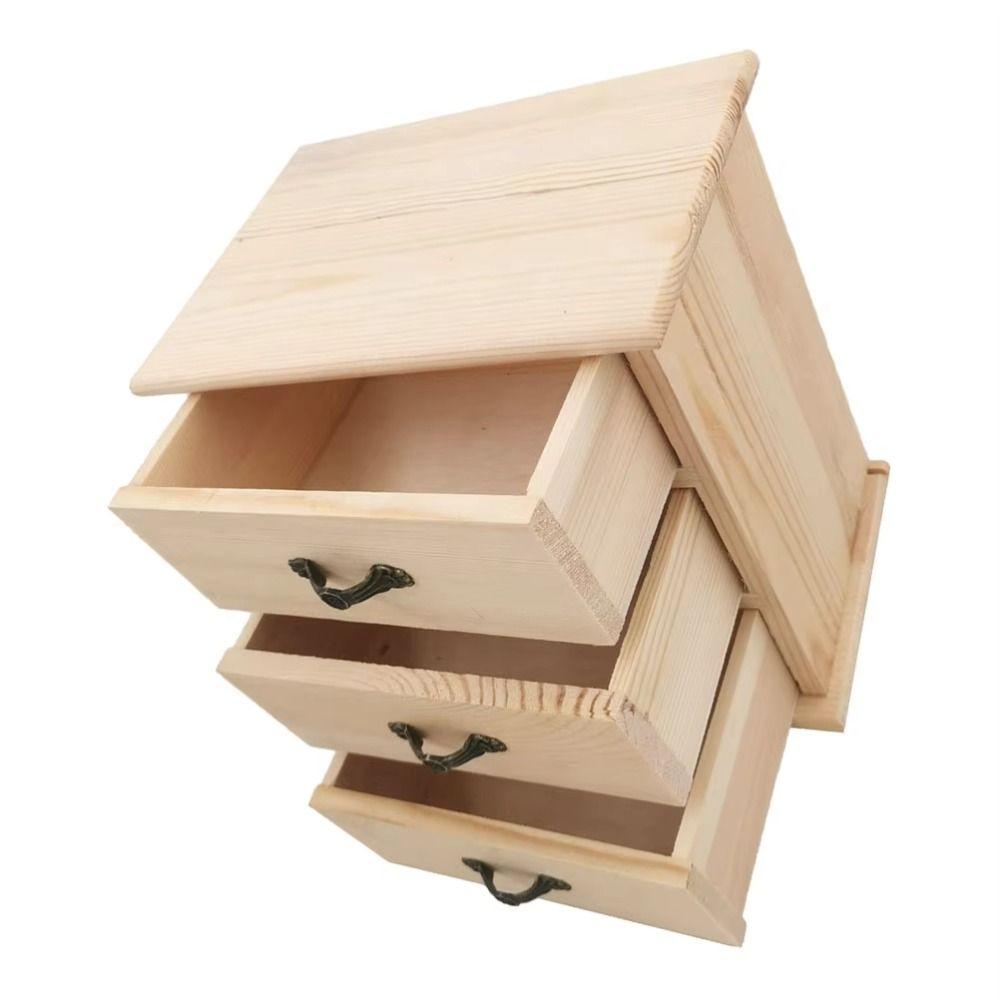 3-слойный 3-ярусный органайзер с выдвижными ящиками Простая коробка для мелочей на стол Аксессуары для волос