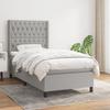 3131633 vidaXL Divan Bed and Mattress Light Grey 90x190 Cm Fabric