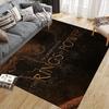 The Lord of the Rings Flannel Printed Carpet, Home Sofa Decoration for Living Room & Bedroom, Non‑Slip Play Flannel Floor Mat for Game Room