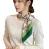 Scarf 70 X 70 Cm Square Stole Pattern Scarf Sun Protection Sunburn Protection Neck UV Protection Commuting Travel Bag Ornament Bandana Gift [MOOKISOO]