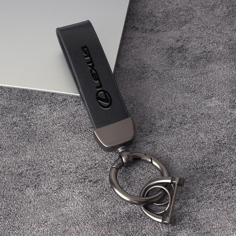 Leather Car Key Ring Keychain Pendant For Lexus LS LC RZ IS350 ES300 GS350 CT200h GX460 LX570 RX500h NX300 UX260 LM Accessories