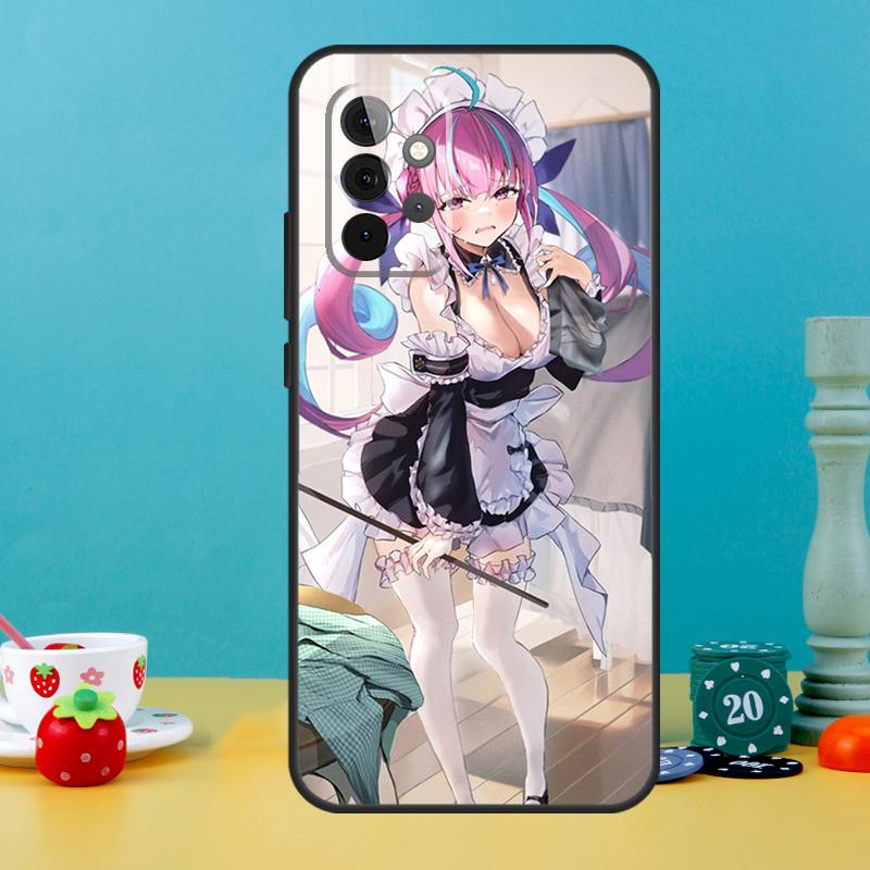 Чехол Hololive Minato Aqua для Samsung Galaxy A25 A54 A34 A14 A52 A32 A12 A13 A33 A53 A15 A16 A36 A56 A26 A05 A35 A55