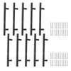 10PCS Cabinet Door T Handle Stainless Steel Modern Wardrobe Drawer Pull Handle for Bedroom Living Room Black