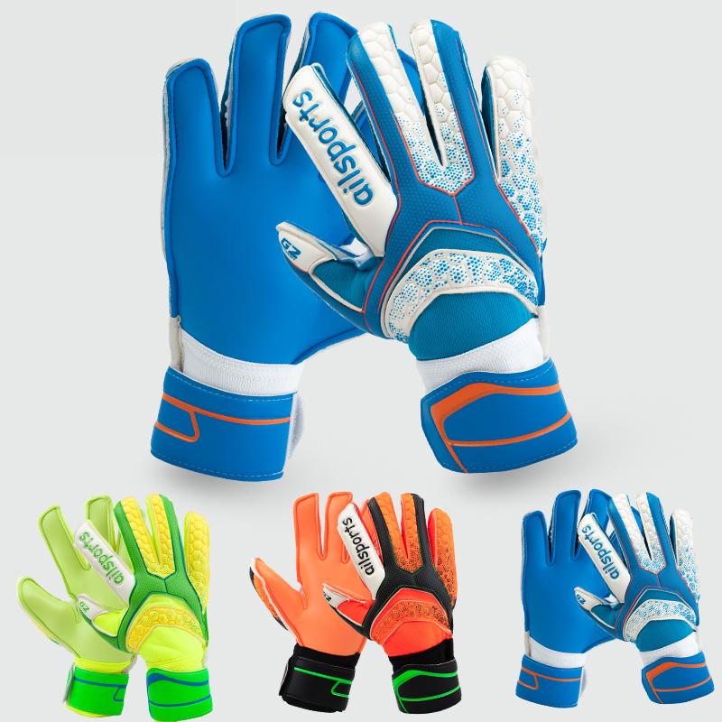 Kids Men Professional Soccer Goalkeeper Gloves Strong 5 Finger Save Protection Thicken Latex De Futebol Goalie Goal Keeper Glove
