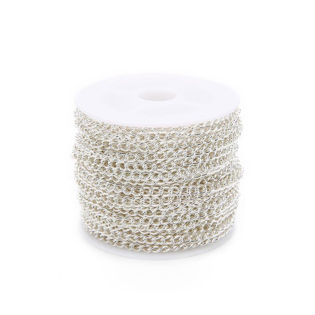 Овальная гальванизированная железная цепочка, кулон, шнурок, ожерелье, DIY, полуфабрикатная металлическая цепочка.