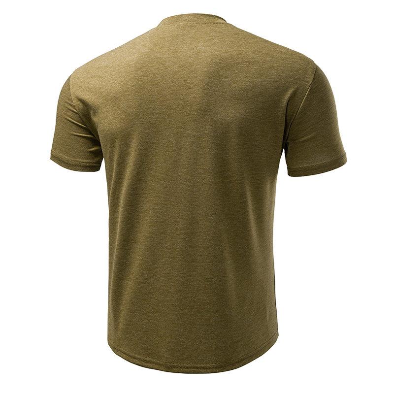 Men's Summer Solid Color Pocket T-Shirts Button Henry Collar Casual Daily Office Short Sleeve Top Tees Hip Hop Streetwear Tee