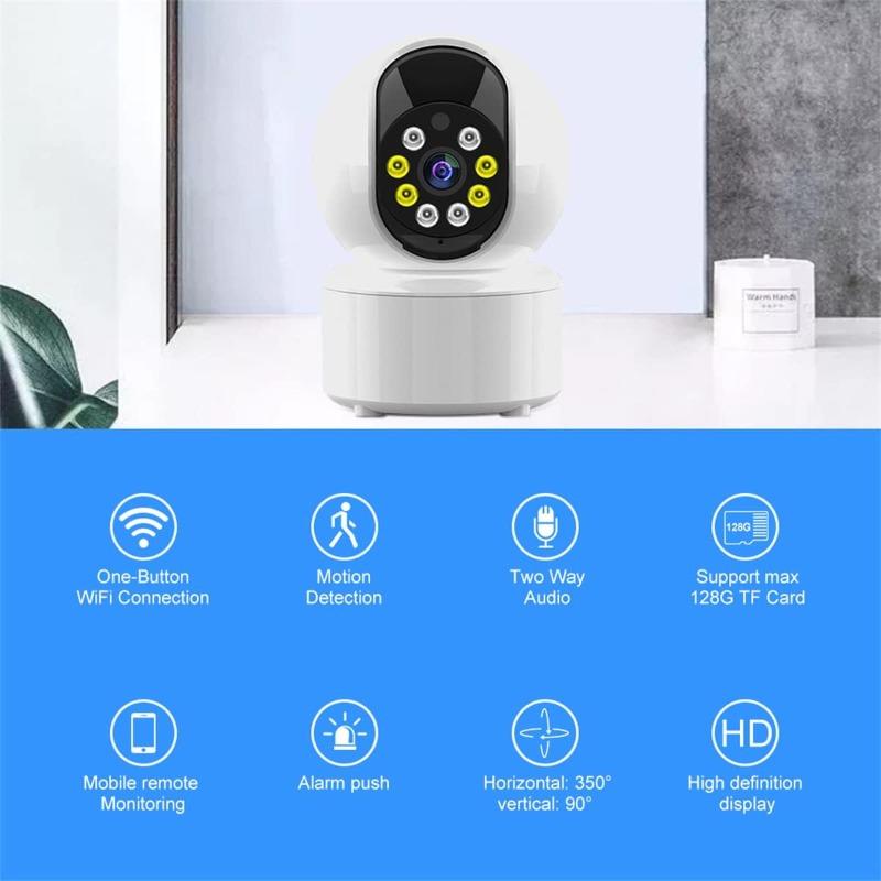 Home security camera Indoor WiFi camera 1080p HD Smart Dome monitoring system Human motion detection night vision pet baby monitor