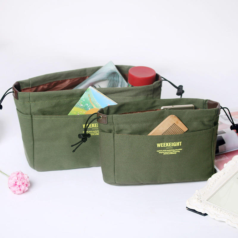 1Pc Polyester Simple Drawstring Storaging Organizers Multi-Pockets Liner Bags Lightweight Portable Travel Storage Bag