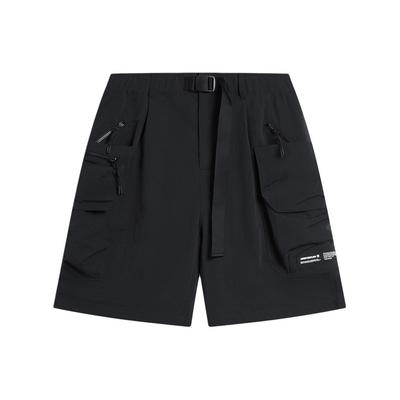 Li Ning CF Su водонепроницаемые свободные повседневные спортивные шорты на шнуровке женские шорты черные AKSU639-2
