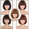 LISI HAIR Короткий парик Боб с челкой для женщин Синтетические парики Боб Черный парик для вечеринки Ежедневное использование Длина до плеч Косплей Красочный парик