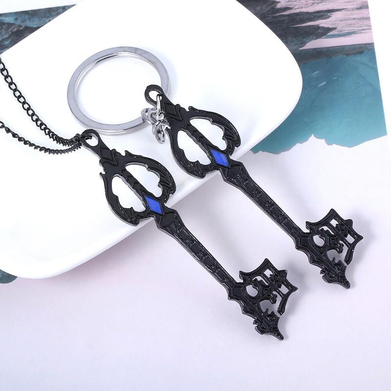 Брелок в форме сердца Kingdom Key, кулон-ожерелье из сплава, модный подарок