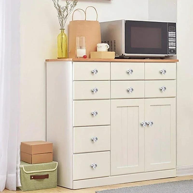 5 шт. 30 мм хрустальная мебельная ручка с винтами, ручка-пуговица для ящика шкафа в форме бриллианта, декоративные шарики