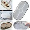 Oval Coaster Epoxy Resin Silicone Molds Mold Tools Storage Tray Production Homemade Crafts Desktop Decoration Pottery Arts Pots