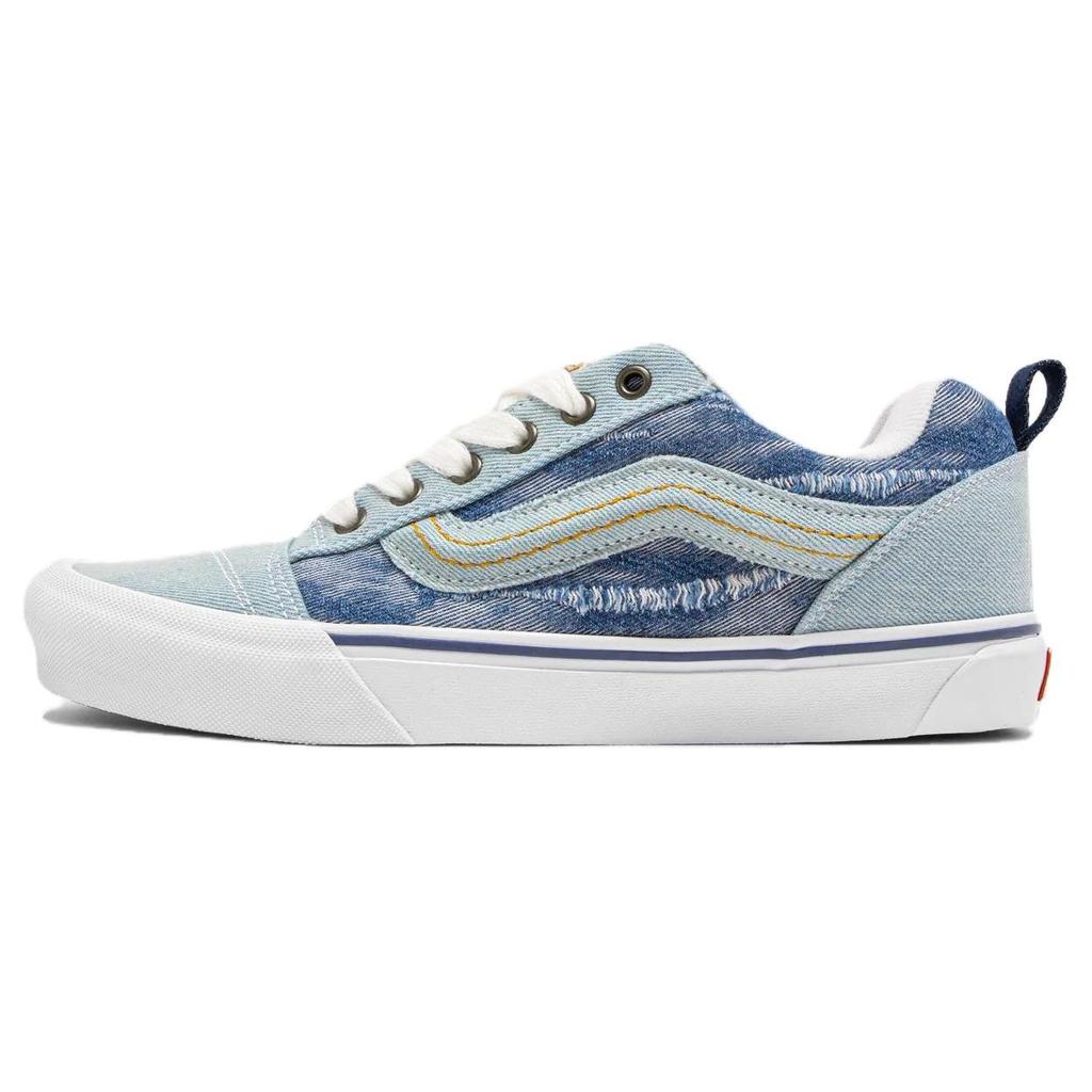 Vans Knu Skool Versatile Comfortable Durable Low-Top Skate Shoes Unisex Sneakers White Blue VN000E54NWD