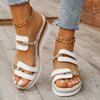 2025 New Summer Women Slippers Open Toe Outdoor Sandals for Women High Heels Solid Color Wedges Platform Slippers Slides Women