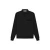 Fear of God Essentials SS22 Long Sleeve Polo Unisex Tops Black FOG-SS22-415