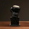 3D Printed Sports Decor Boxing Glove Desk Figurine Never Give Up Inspirational Motivational Desktop Perseverance Statue Resin Encouragement for Home