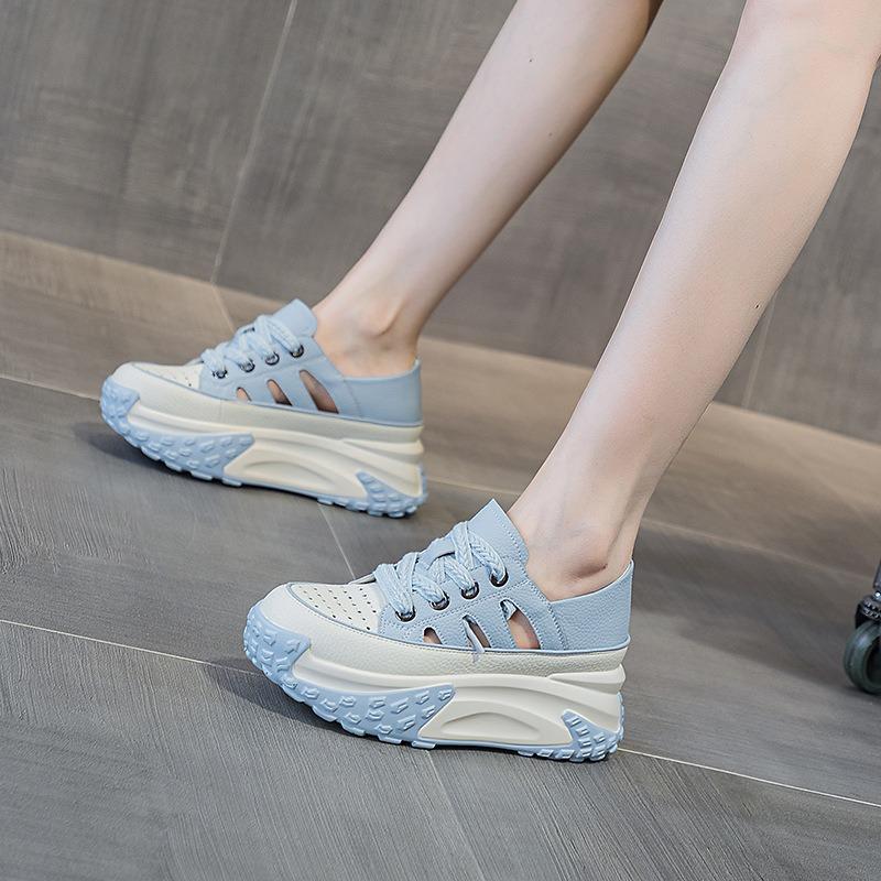 Поп-кроссовки с толстой подошвой в стиле ретро, легкие, с внутренней высотой, повседневные кроссовки, сандалии