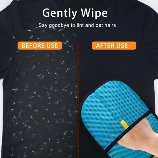 2 шт. Перчатки для удаления шерсти домашних животных Кошки Электростатические перчатки для удаления шерсти Собаки Многоразовые перчатки для груминга для дивана Мебели Ковра Одежды Автосидений