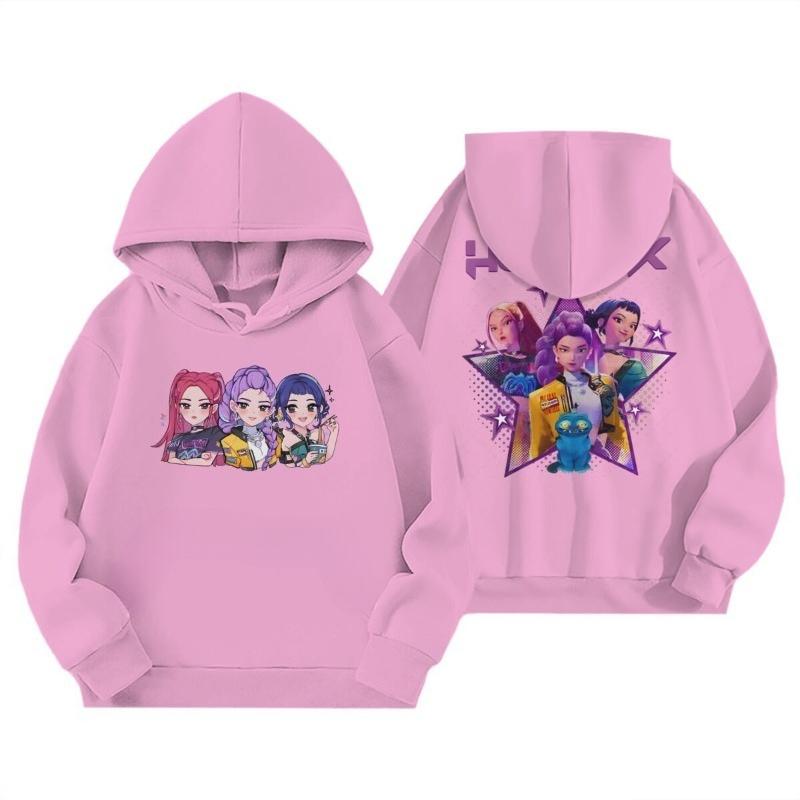 Children's Hooded Sweatshirt Wizard Sisters Cartoon Cute Print Winter Fashion Warm Sweatshirts