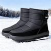 Cotton Shoes Men's Large Size Snow Boots Piled and Thickened Cotton Boots Cold Sticky Men's Shoes Outdoor Warm Thick-soled Men's Boots