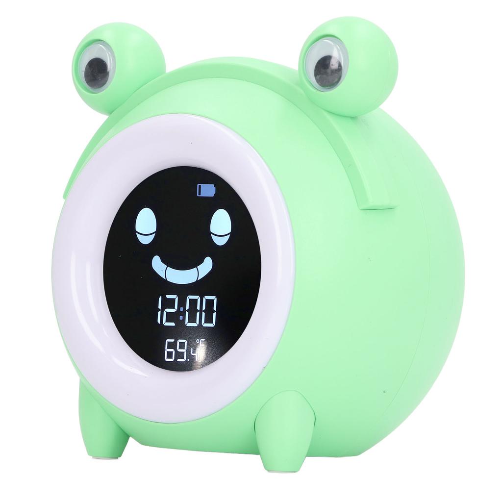 Детский будильник в форме мультяшного животного, нежный музыкальный ночник, цифровые часы для обучения времени
