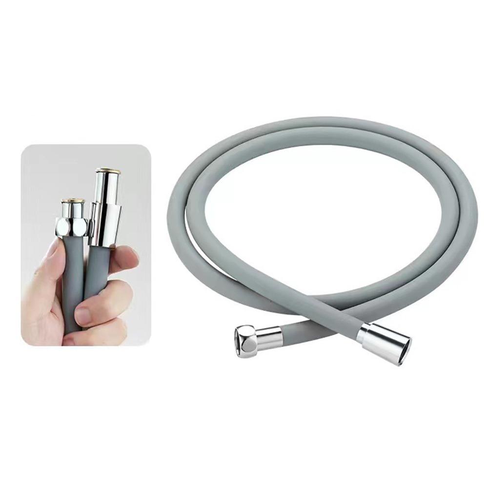 Anti-Winding Silicone Flexible Shower Hose 1.5/2M Showerhead Tube Bathroom Faucte Accessories