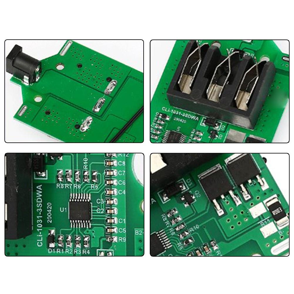 Плата зарядки аккумулятора BMS, защита от зарядного тока, зеленая