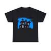 Cute Halloween T Shirt Unisex Adult Spooky Haunted House Full Moon Night Art Tee