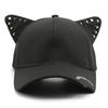 Hat Spring and Autumn Fashion Cat Ears Solid Color Baseball Cap Outdoor Sports Travel Sunscreen Cap