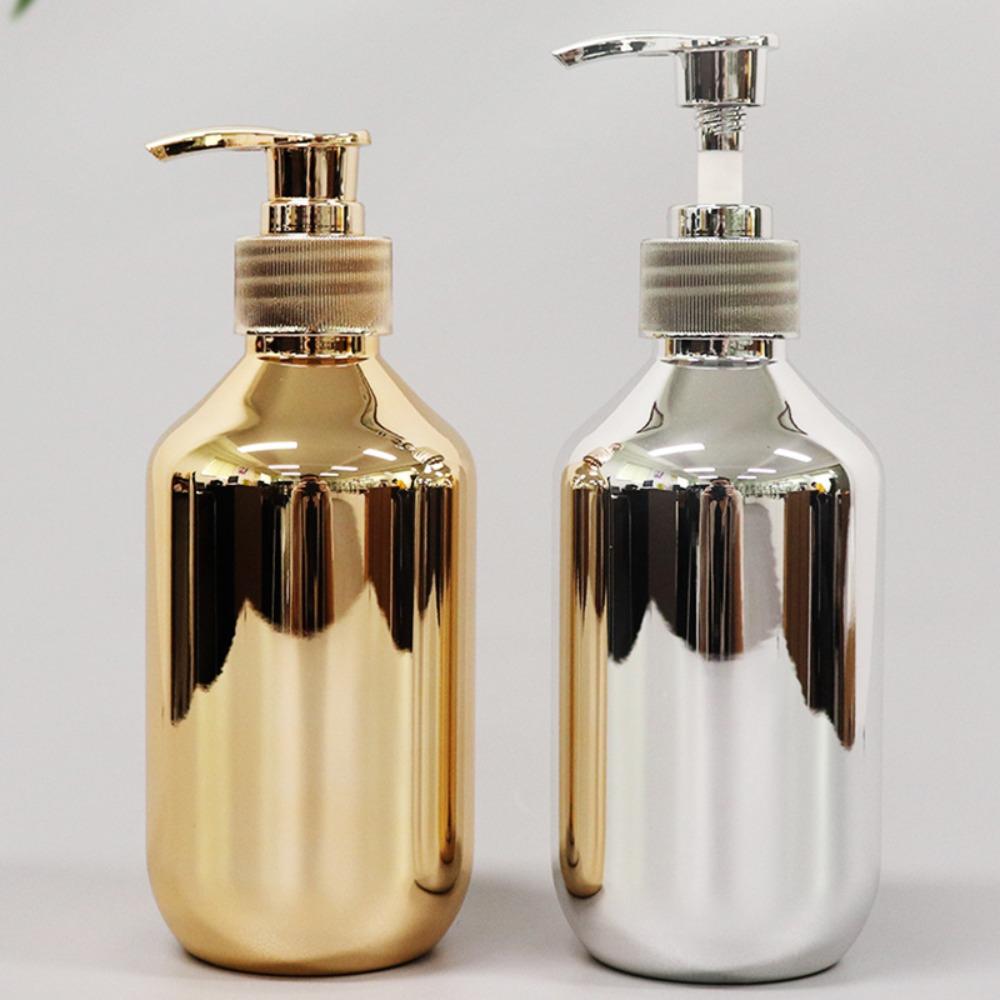 Soap bathroom Gold Chrome Plastic Bathroom Shampoo Bottle Body Wash Dispensers Hand Soap Dispensers