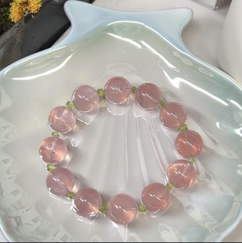 Браслет из круглых бусин из мультикристаллов «Пять элементов» - Прозрачный, Яркий, Дизайн высокого класса