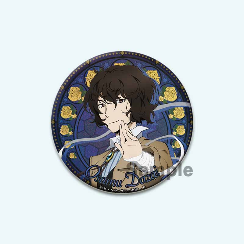 32/44/58mm Anime Bungo Stray Dogs Pins Dazai Osamu Cartoon Badge Armed Detective Agency Handmade Brooches Breastpin for Backpack Clothes