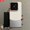 Роскошный однотонный матовый чехол из кожи двух цветов для Xiaomi 15 14 13 Pro с металлической защитой объектива и гибридной противоударной накладкой
